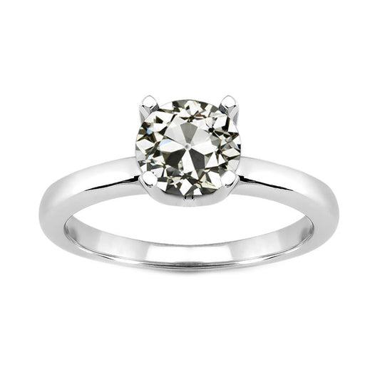 Edler Diamant Solitär-Ring 2-Karat 14K Weißgold – Hauptansicht