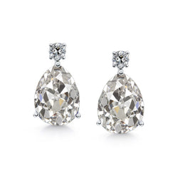 14 Karat Weißgold Ohrstecker mit Edler Diamant – 2 Karat