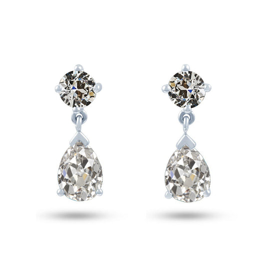 Ohrstecker 14K Weißgold mit Edler Diamant – Hauptansicht
