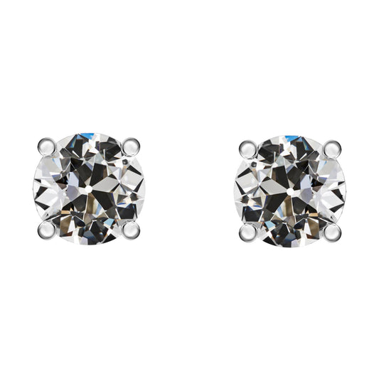 Antik-Kissen-Schliff Edler Diamant Ring in 14K Weißgold – Hauptansicht