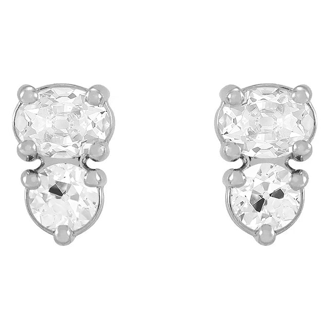 Handgefertigter Diamant Ohrhänger 7 Karat – Hauptansicht