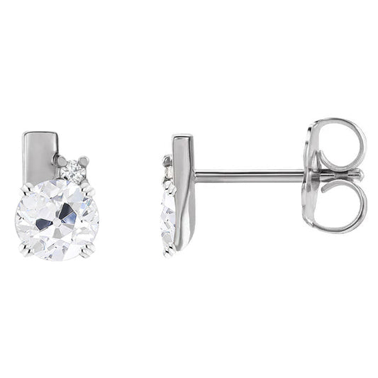 Brillanter Brillant Ohrstecker 3,50 Karat – Frontansicht