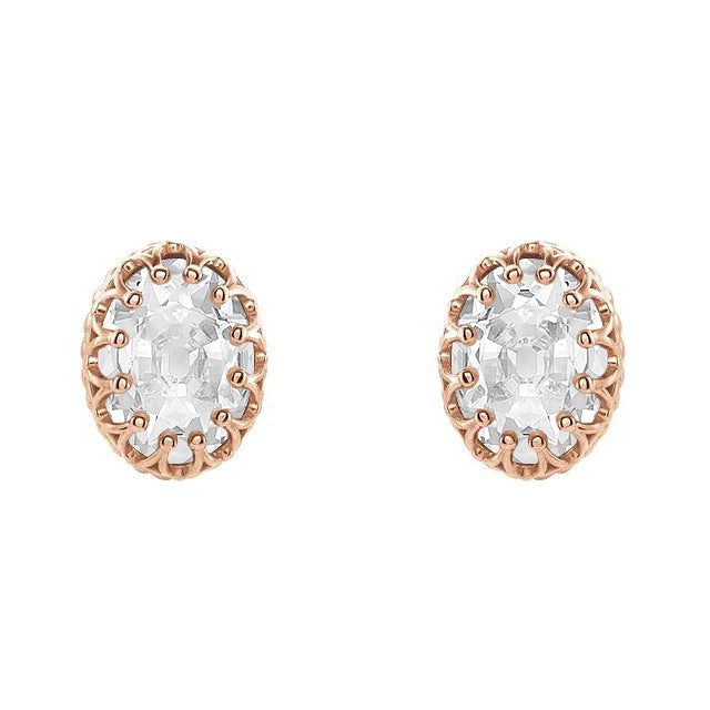 Strahlender Edler Diamant Ohrringe 5,50 Karat – Frontansicht