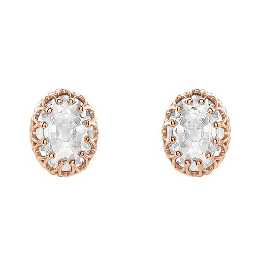 Strahlender Edler Diamant Ohrringe 5,50 Karat – Frontansicht