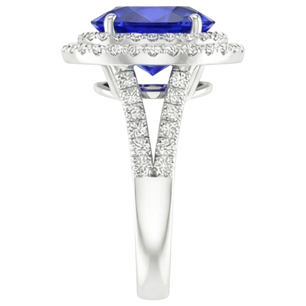 echter oval diamant 6.75Karat ring Draufsicht