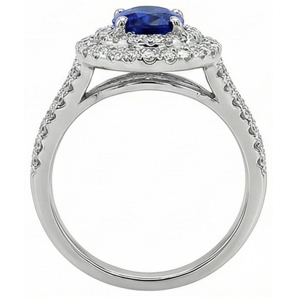 echter oval diamant 11.25Karat ring Seitenansicht