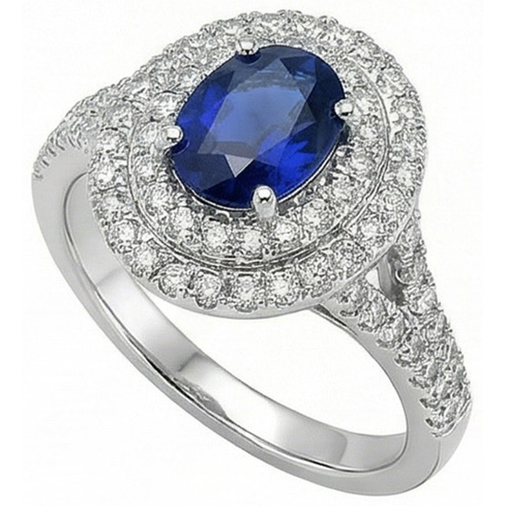 echter oval diamant 11.25Karat ring Draufsicht