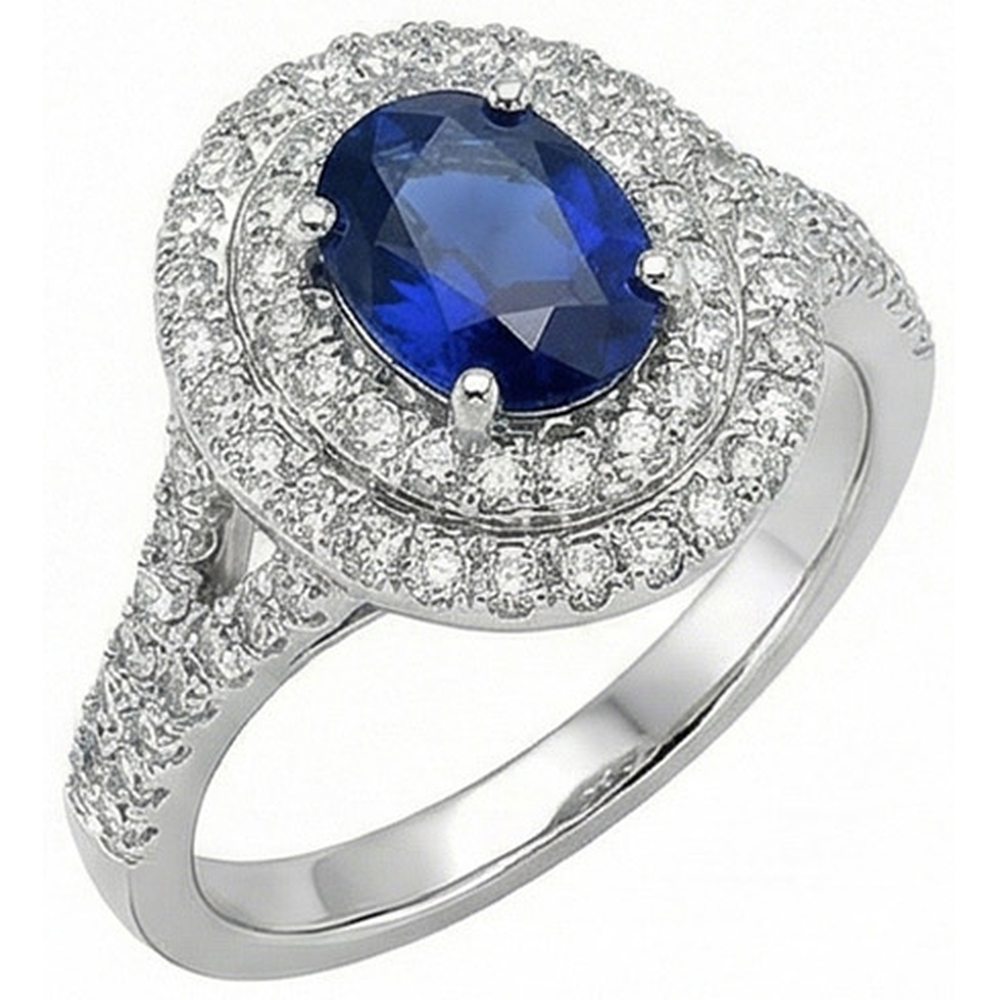 echter oval diamant 11.25Karat ring Profilansicht