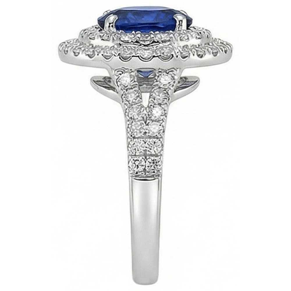 echter oval diamant 11.25Karat ring mit Diamantbesatz