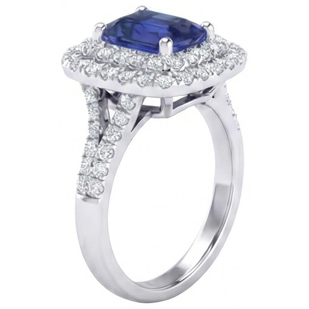 echter round diamant 4Karat ring Draufsicht