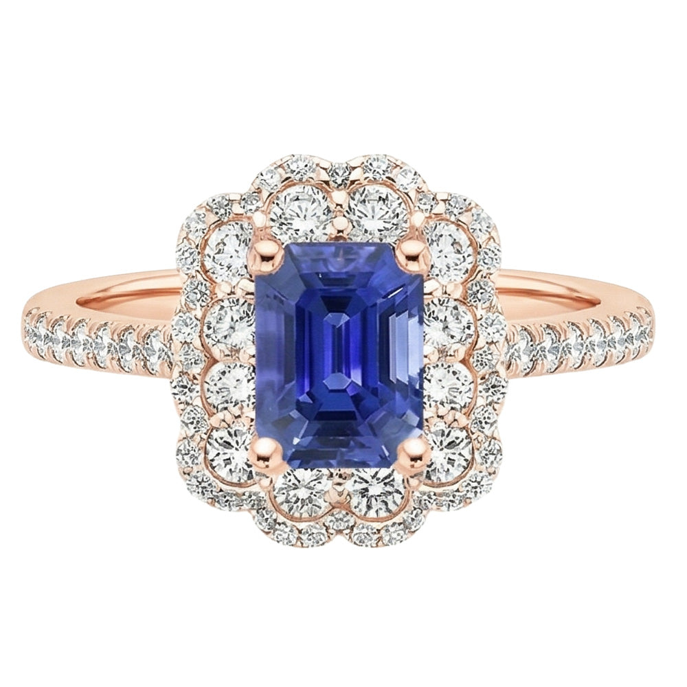 echter round diamant 5Karat ring Seitenansicht