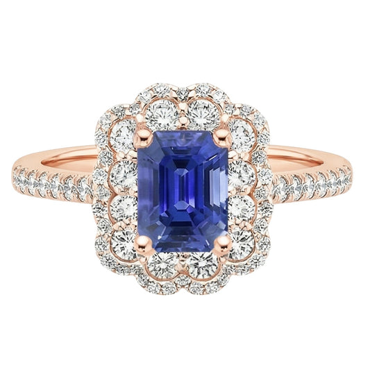 echter round diamant 5Karat ring Seitenansicht
