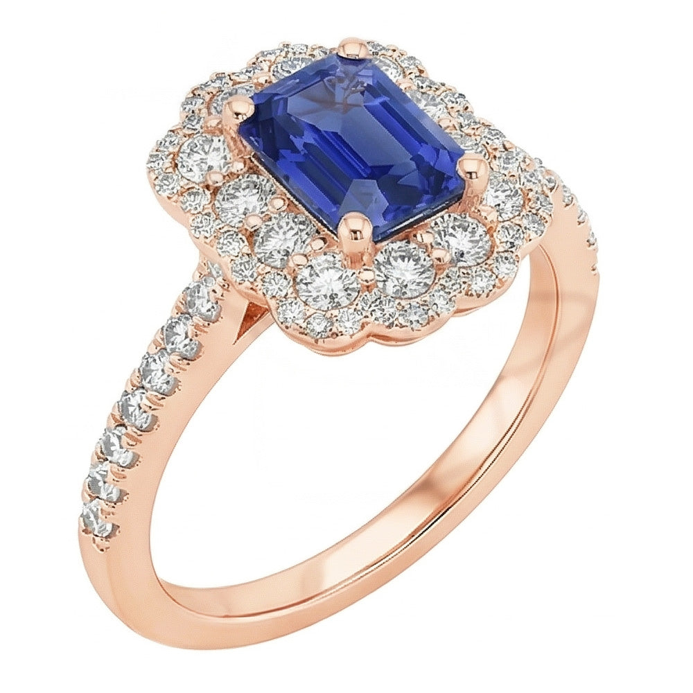 echter round diamant 5Karat ring Profilansicht