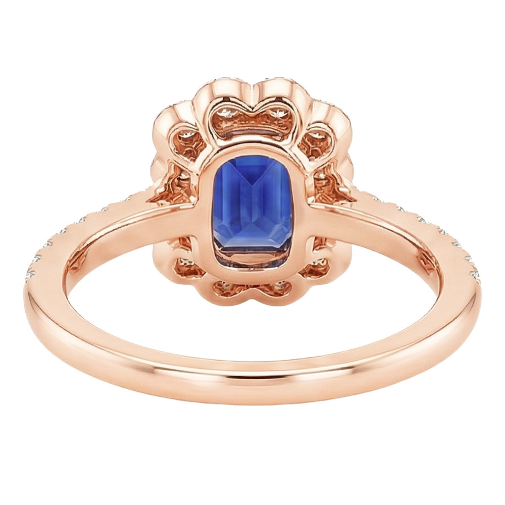 echter round diamant 5Karat ring auf Weiß
