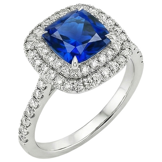 echter round diamant 3.25Karat ring Seitenansicht
