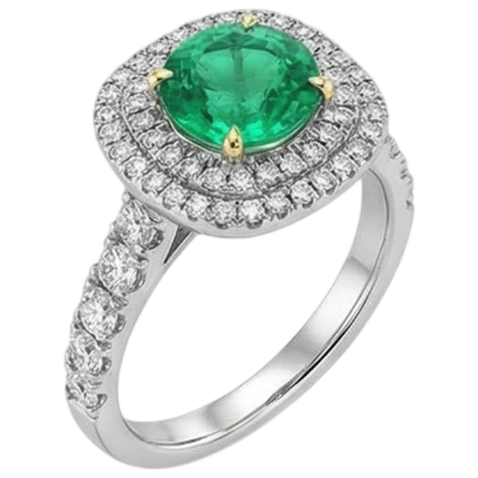 Strahlender Schmuckstein-Ring 2,50 Karat – Frontansicht