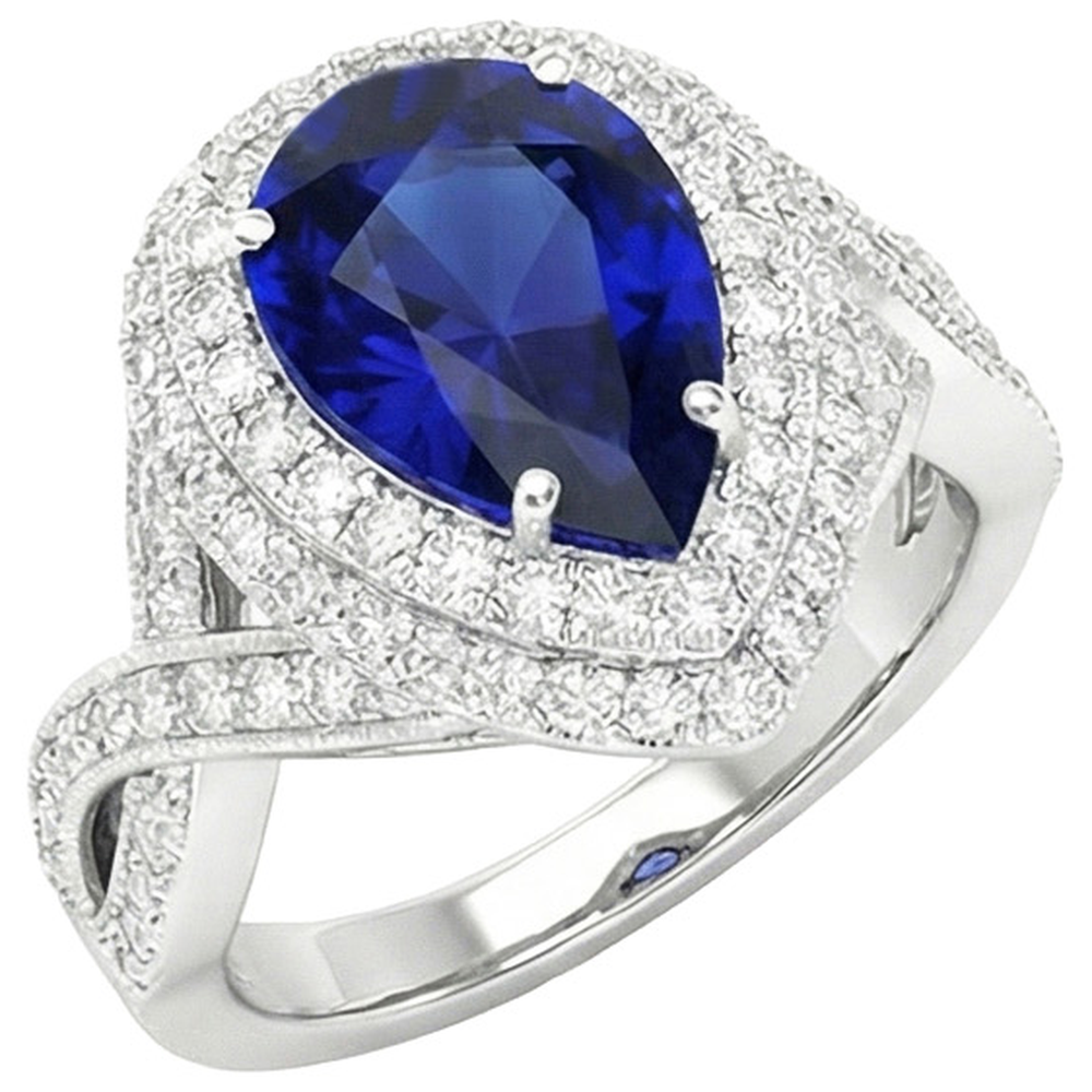 echter round diamant 6.50Karat ring Seitenansicht