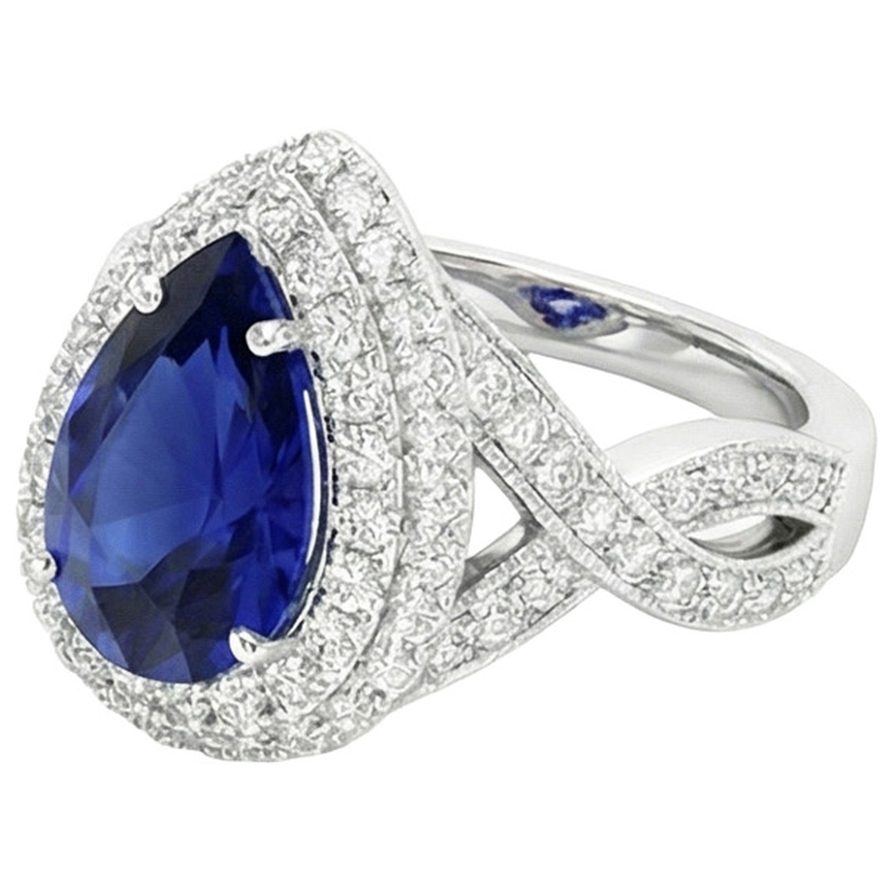 echter round diamant 6.50Karat ring Draufsicht