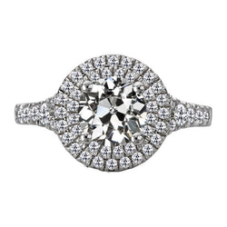 Naturreiner Brillant Halo-Verlobungsring 3,50 Karat – 14K