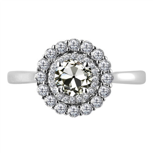 Halo-Verlobungsring 14K Weißgold mit Diamant – Hauptansicht