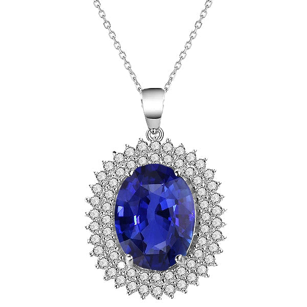 Blauer Saphir Edelstein-Anhänger – Hauptansicht