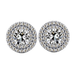 Premium Ohrringe mit Antik-Kissen-Schliff Brillant – 1,50 Karat