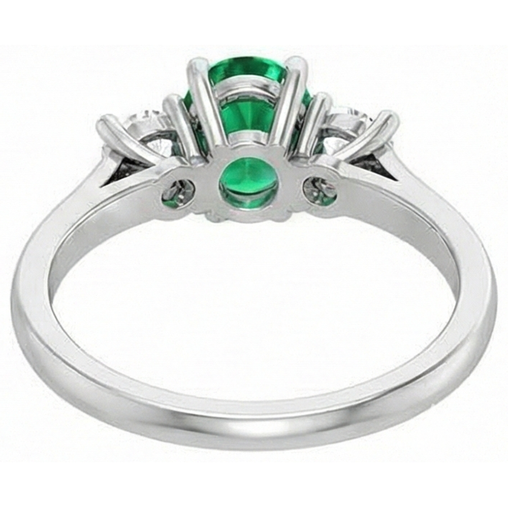 echter oval smaragd 10.50Karat ring auf Weiß