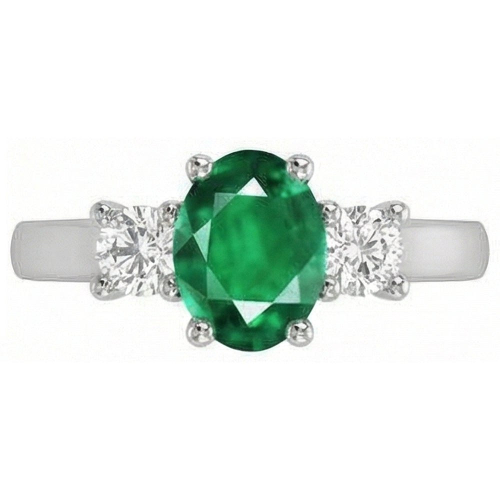 echter oval smaragd 10.50Karat ring Detailansicht
