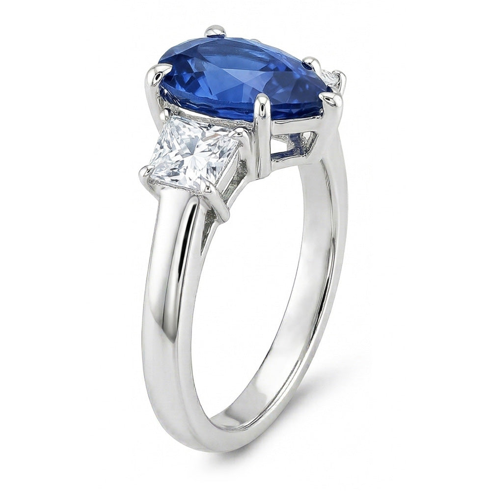 echter princess diamant 3.50Karat ring Draufsicht