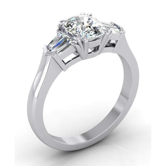Drei-Stein-Echt Diamant-Jubiläumsring 1,65 Karat Weißgold Schmuck