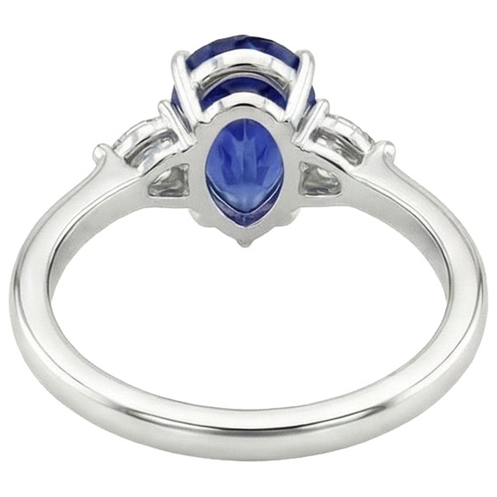 echter pear diamant 4.25Karat ring Detailansicht