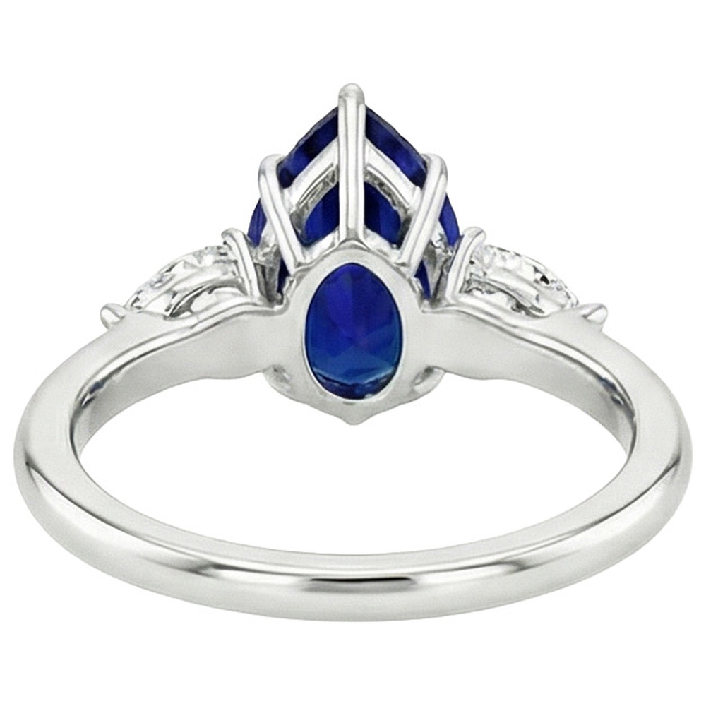 echter pear diamant 6.75Karat ring auf Weiß