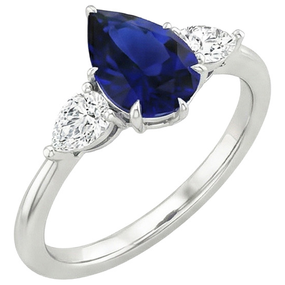 echter pear diamant 6.75Karat ring Detailansicht