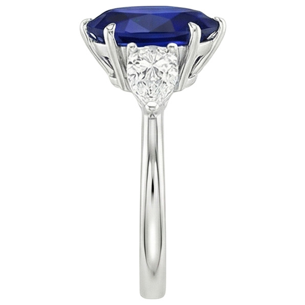 echter pear diamant 6.75Karat ring Draufsicht