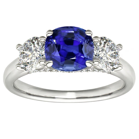 echter round diamant 2.50Karat ring Seitenansicht