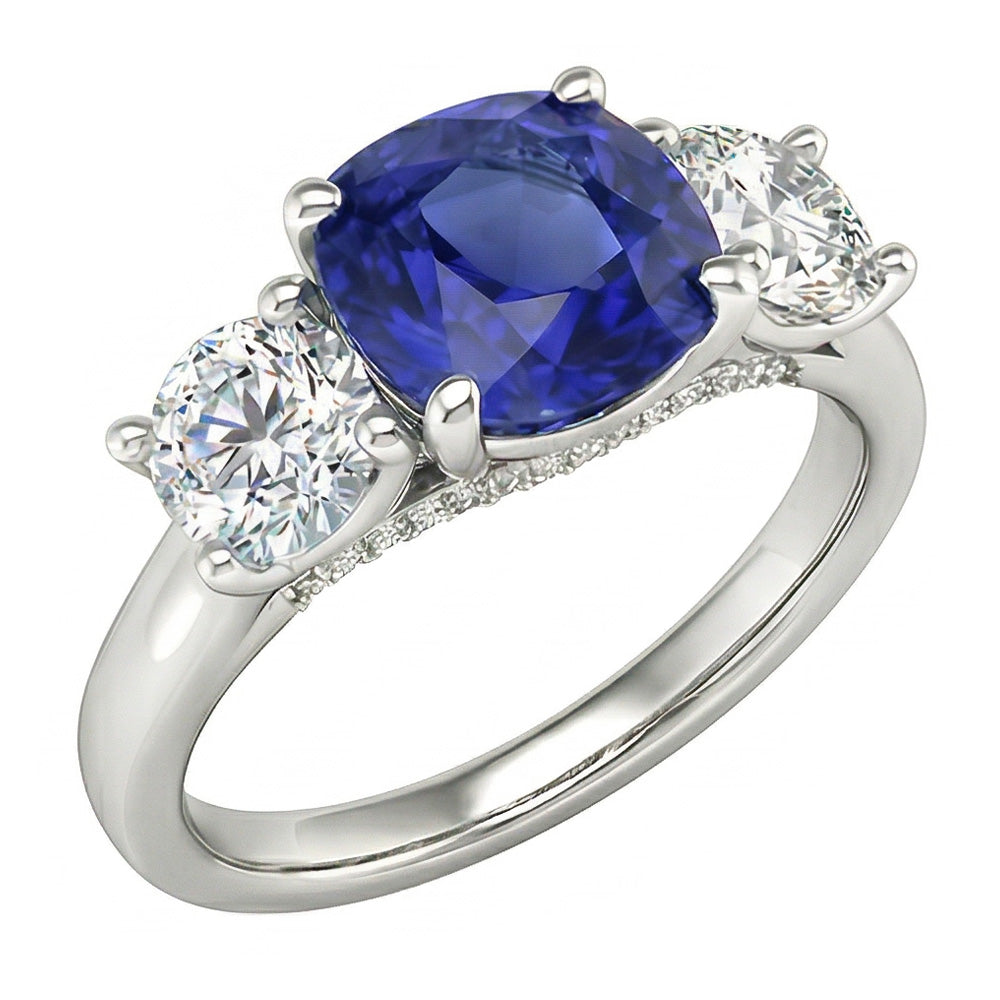 echter round diamant 2.50Karat ring Detailansicht