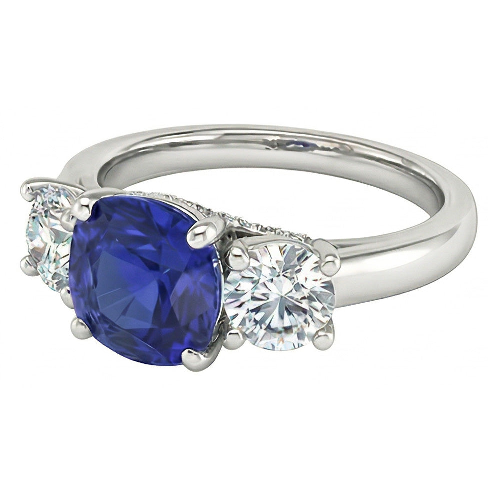 echter round diamant 2.50Karat ring Draufsicht