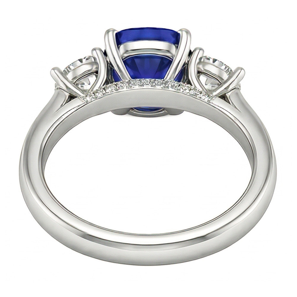 echter round diamant 2.50Karat ring auf Weiß