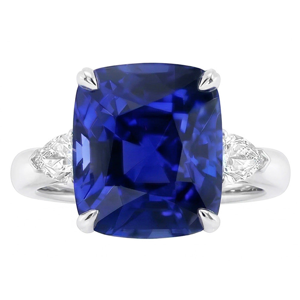 echter round diamant 4Karat ring Seitenansicht