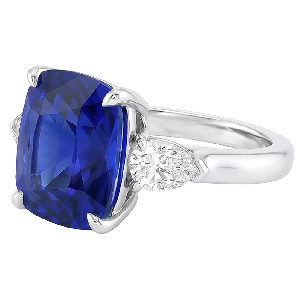 echter round diamant 4Karat ring Draufsicht