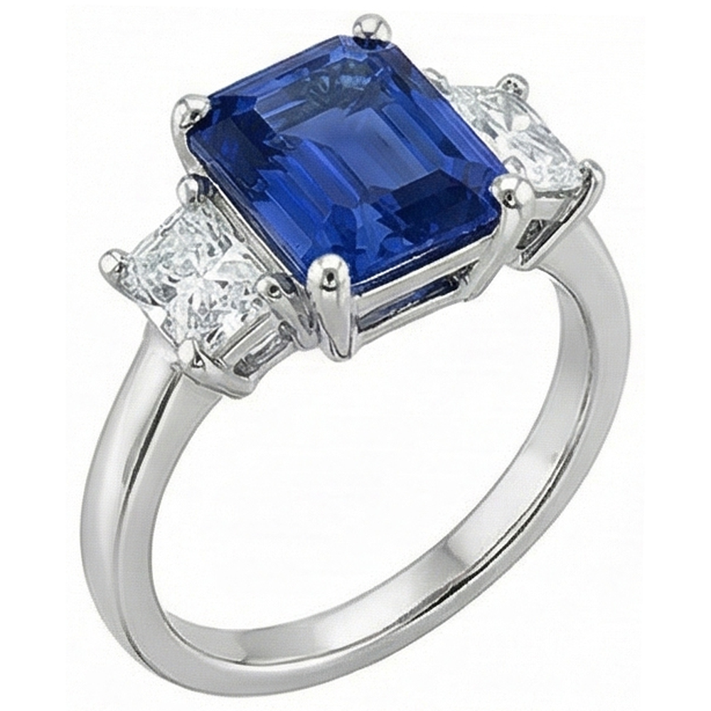 echter princess diamant 2.50Karat ring Draufsicht