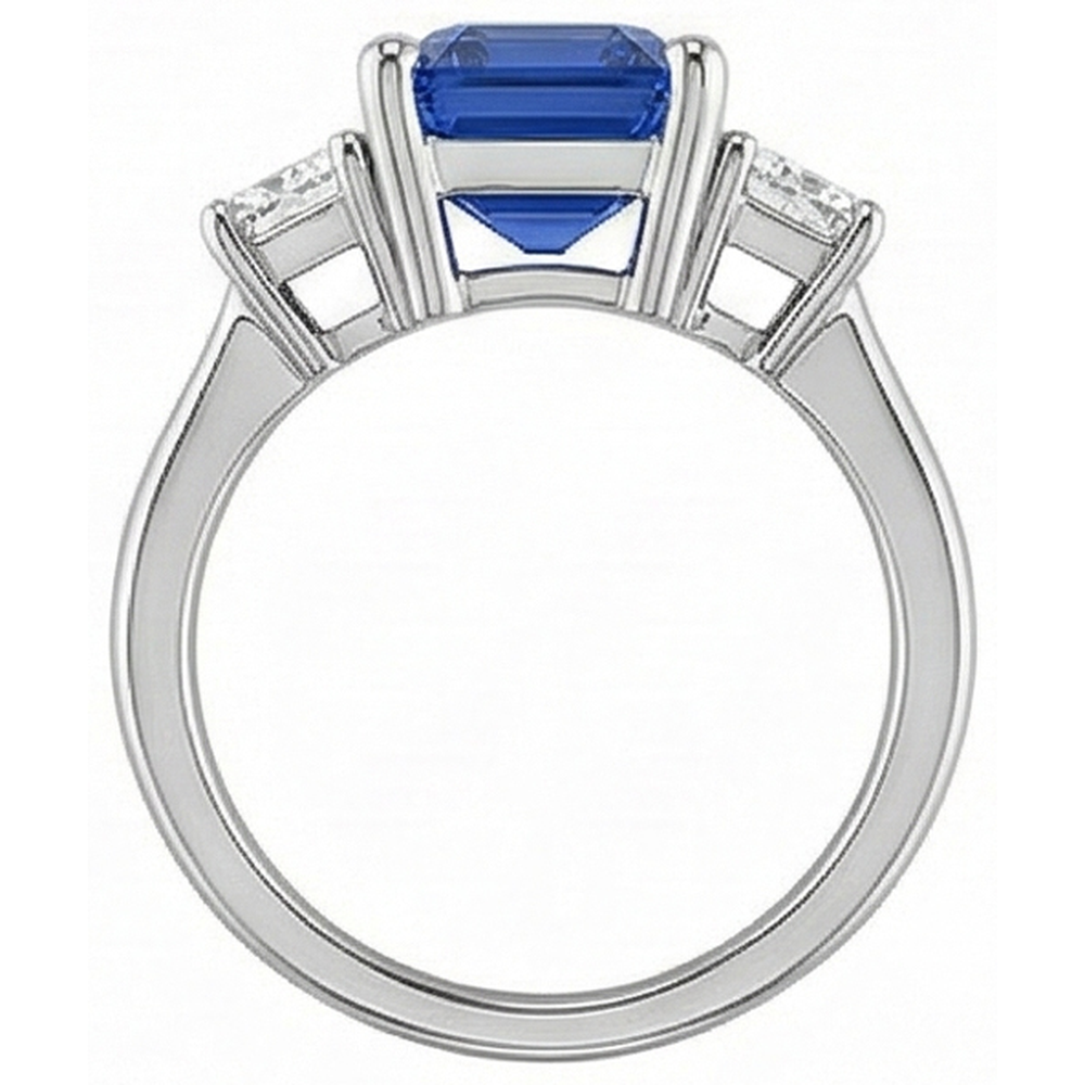 echter princess diamant 2.50Karat ring auf Weiß
