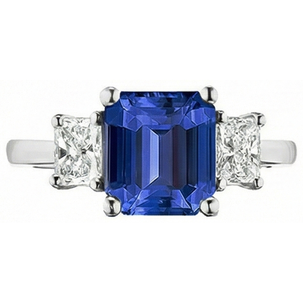 echter princess diamant 2.50Karat ring Detailansicht