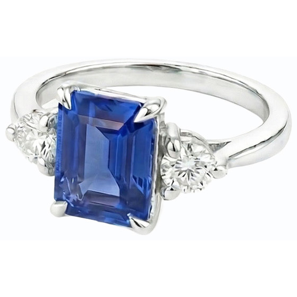 echter round diamant 2.50Karat ring Draufsicht