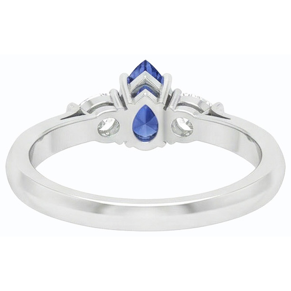echter pear diamant 1.25Karat ring Detailansicht
