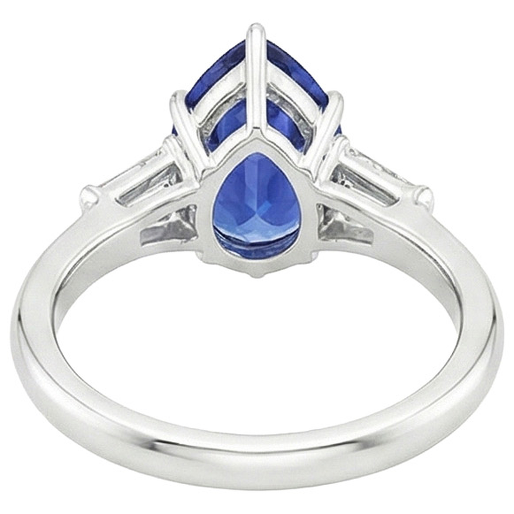 echter baguette diamant 3Karat ring Seitenansicht