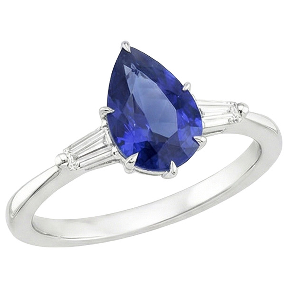 echter baguette diamant 3Karat ring Detailansicht
