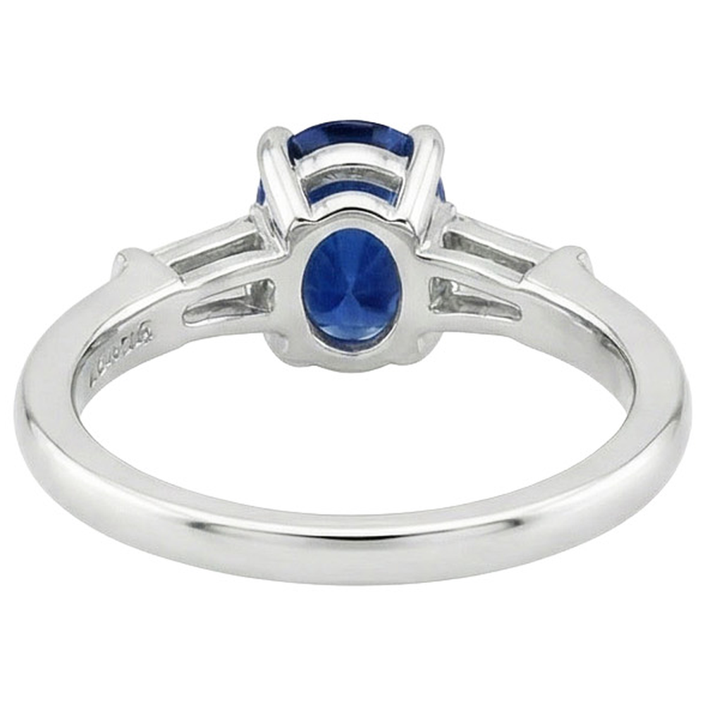 echter oval diamant 3Karat ring Seitenansicht