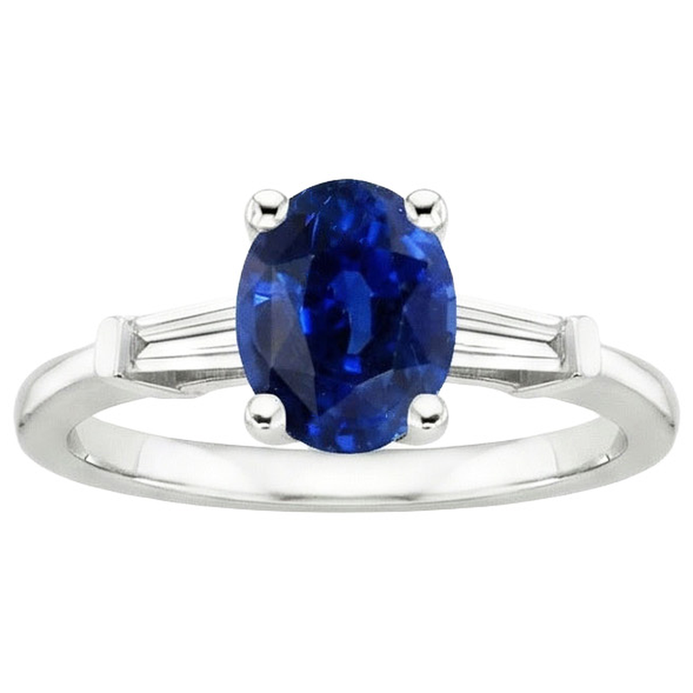 echter oval diamant 3Karat ring Profilansicht
