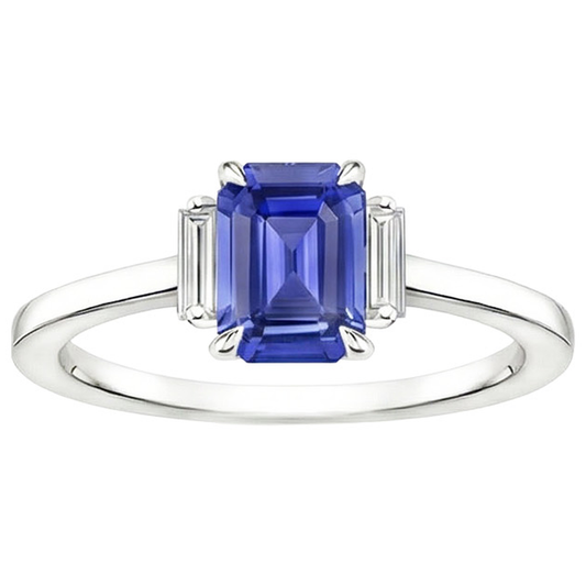 echter baguette diamant 4Karat ring Draufsicht